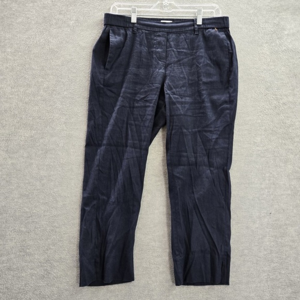 J Jill Women Pants PM Blue‎ Linen Viscose 23" Inseam